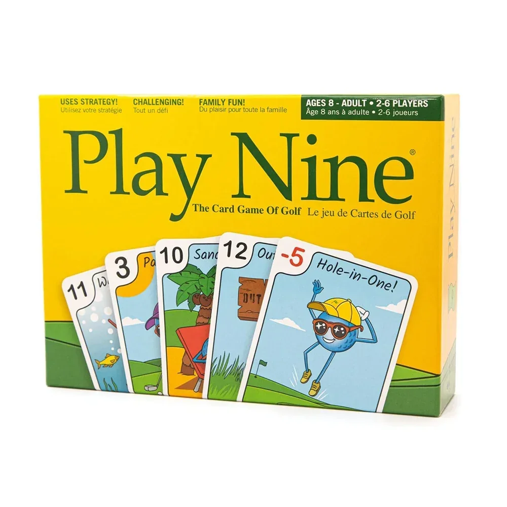 PLAY NINE - игра на Карти, за семейства, най-Добрата Стратегическа игра За Двойки, Забавна детска нощ За деца, юноши и възрастни, Подарък за игра на голф