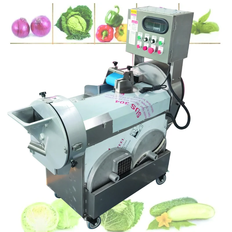 Електрическа машина за рязане на зеленчуци Куттер Слайсер за рязане на зеле, Картофи, Чили, лук на филийки, ивици на Кубчета