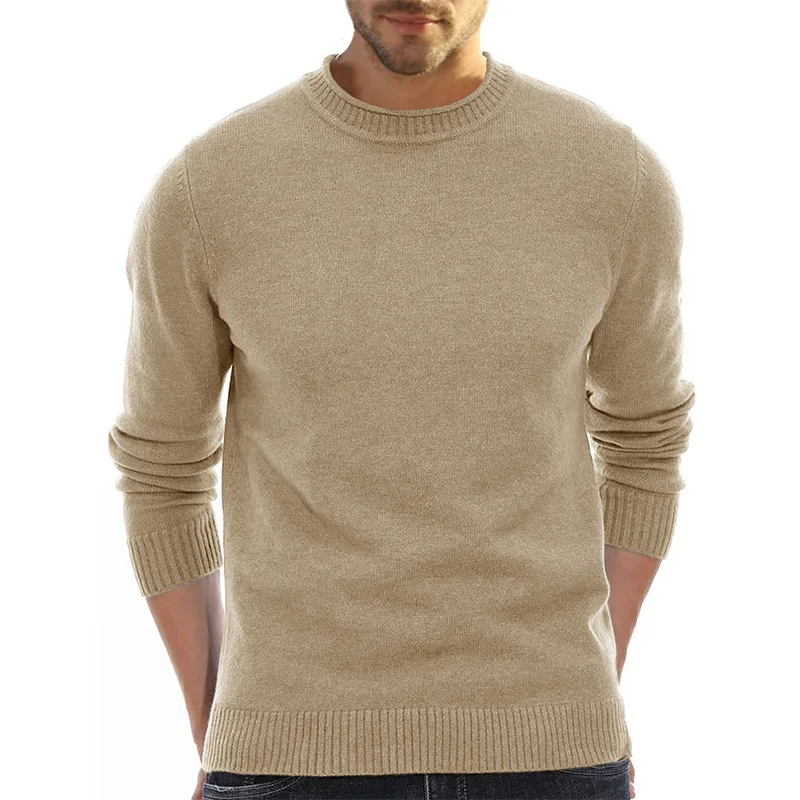Мъжки пуловер Есен Зима Плътен цвят удебелена половината turtlenecks оборудвана приятелка Обикновен пуловер премиум качество на Модерни универсални капаци