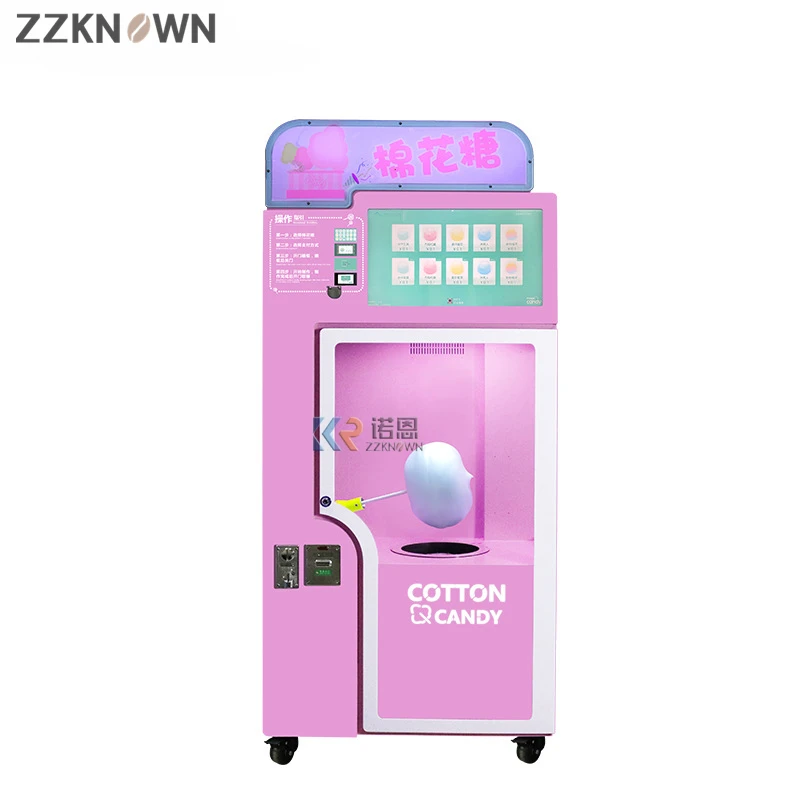 Напълно автоматична машина за продажба на захарен памук Вендинг машина за продажба на захарен памук машина за продажба на захарен памук